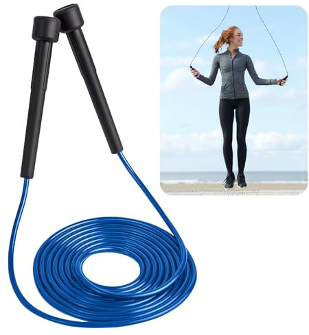 Springseil für Erwachsene & Kinder, Damen & Herren, peed Rope Verstellbar mit Hautfreundlichen Schaum Griffe, Länge Einstellbar,Jump Rope, für Fitness, Sport, Crossfit, Boxen und Freizeit (2.8m)