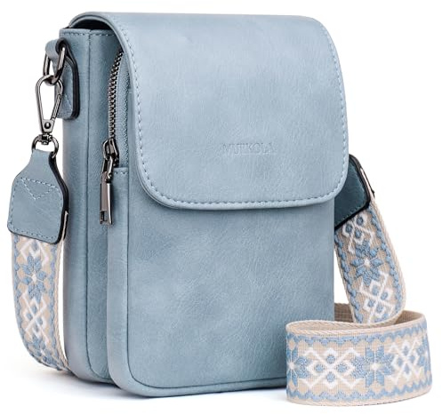 MUIIKOLA Sacs bandoulière femme,Petit Sac à Bandoulière,Besace Sacoche Messenger Téléphone Cuir PU Rigide Sac à Bandoulière Femme Portefeuille en Cuir PU avec Réglables Bandoulière