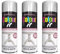 SDMAX White Satin Aerosol Spray Paint, Quick Drying, Satin Finish, Smooth Coating, Long Lasting, Compact And Lightweight, Easy To Use, Interior & Exterior Use, 250ml (3PCS)