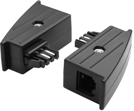 YAODHAOD TAE RJ45 RJ11 DSL adattatore 8P2C per telefono adattatore TAE adattatore spina telefono router nero