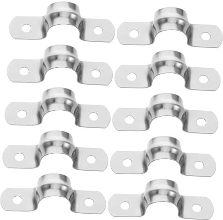 SOIMISS 10pezzi Morsetto Per Raccordi Di Tubi in Acciaio Inox Staffa Di Supporto Per Tubi u Fascetta Rigida Per Fissaggio Di Utilizzo Per Impianti Idrici e