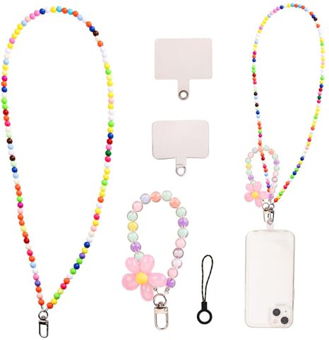 Cordón para teléfono móvil, 3 unidades, cadena para colgar, correa para teléfono móvil, colgante para teléfono móvil con parche transparente, accesorio para teléfono móvil, cadena de teléfono móvil