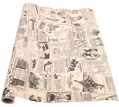 Mikikit Papel Tapiz Vintage Autoadhesivo 17.7X117 Pulgadas para Paredes Cocina y Salas de Estar Calcomanías de Pared Retro Adhesivo Removible y Reubicable