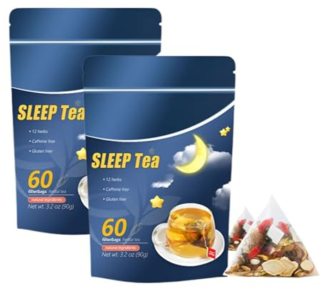 Tisana For Dormire Alle Erbe, Supporto For Il Rilassamento E Il Sonno, Bustine Di Tè Calmanti Naturali(2PC)