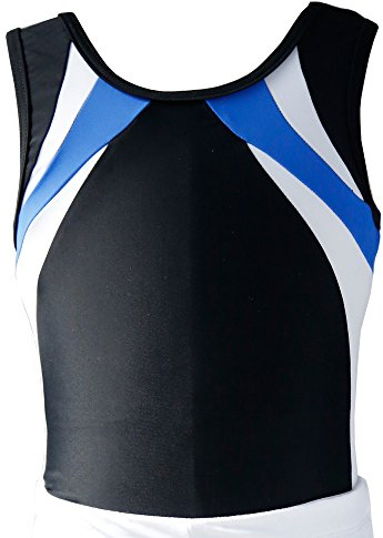 Boy's Gymnastics Leotard Toddler Ballet Dance Practice Atheletic Competition Training Tank Black,MC
