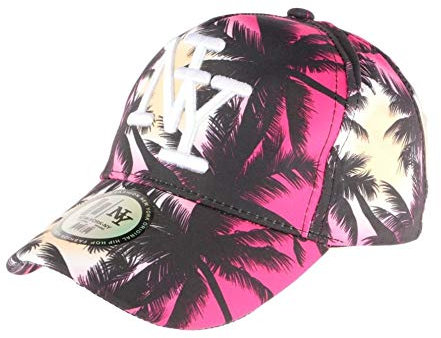 Baseball Cap NY rot und schwarz Fashion Tropical – Unisex Gr. Einheitsgröße, rot