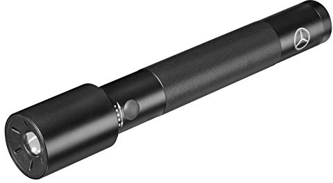 Mercedes-Benz Collection große LED-Taschenlampe | Starke LED-Taschenlampe mit Mercedes Logo | silber, schwarz