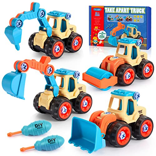 Anginne Digger Toys for 3-12 Year Olds, Kids Toys Age 3 4 5 6 7 Games for 3-12 Year Olds Boys Toy Age 3-10 Years Old Boys Gifts Construction Toys 3-9 Year Old Boy Gifts Christmas Xmas Gifts for Kids