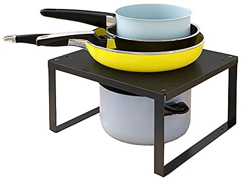 YunNasi Schrankregal Stapelbar in Edelstahl Küchenregal Organizer für Küche Aufbewahrung Badezimmer Aufbewahrung Schrank Organizer (1 Stück, L:30x28x15cm)