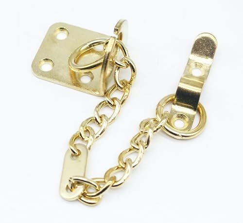 Door Chain Lock Guard for Narrow and Standard Frames Brass