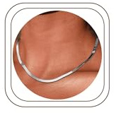 HSWYFCJY kvinnor klassisk ormkedja fiskbenskedja choker halsband 3 mm/5 mm bred kedjelängd som födelsedagspresent för flickor, 5mm-35cm, Rostfritt stål