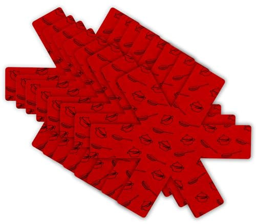 CHEFZOCO Protectores para sartenes y cazuelas, Salvamanteles de Tela, Protector de Olla, Separadores de sartenes, Protector Sartenes, Poliester, 28 cm diámetro, 2 Unidades, Color Rojo