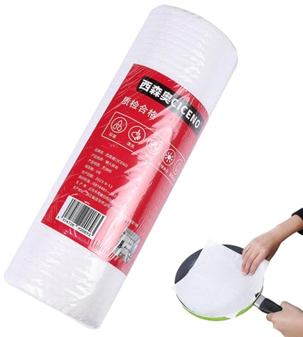 Salviette per la pulizia della cucina in tessuto non tessuto, panno riutilizzabile da cucina, rotolo di asciugamani a strappo, stracci per lavare i piatti per bagnato e asciutto, panno da cucina,