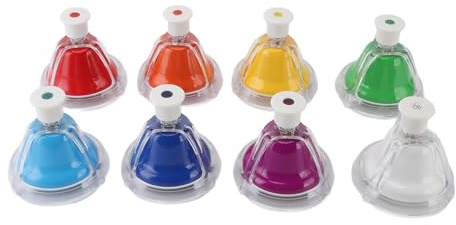 Campana de Mano de Escritorio, Coloridas Campanas Musicales de Metal ABS de 8 Notas, Desarrolla la Coordinación Mano-ojo para Niños, Materiales de Primera Calidad, Adecuado para