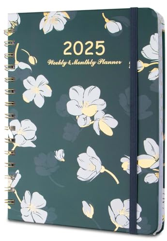 2025 Planner,Calendar 2025, Jan.2025 - Dec.2025, 2025 Planner Weekly and Monthly with Tabs, 6.3 x 8.4, A5 Hardcover with Back Pocket + Thick Paper + Elastic Closure -Oil Painting （A)
