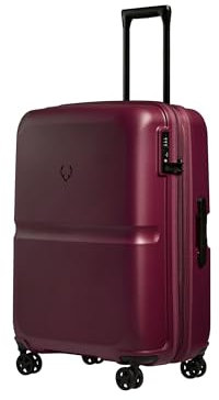 ANTLER - Single Stripe Hard Shell Medium Suitcase - Durable, Lightweight & Expandable, 4 Spinner Wheels - Adjustable Handle, TSA Lock, 68cm - Heather Purple