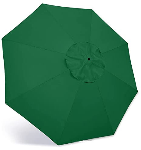 Toldo de repuesto para sombrilla de patio de 2,7 m/3 m, parasol de jardín de 6/8 costillas, impermeable, cubierta de sombrilla de mercado al aire libre, parasol verde para terraza y mesa