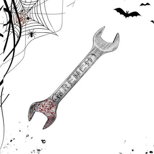 HALLOWEEN EGENSKAPER - storlek falsk rörnyckel med rostigt utseende | Spokey Halloween Prop verktyg för innergård och display, lätt att hänga skräcktillbehör