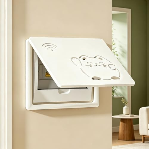 SJMDMZD Blanco Tapa Cuadro Eléctrico Decorativo, Tapa Contador Luz Decorativa con Tapa Abatible, Cuadro para Tapar Cuadro Eléctrico, Caja Contador Eléctrico para Hogar y Oficina C 35x25cm