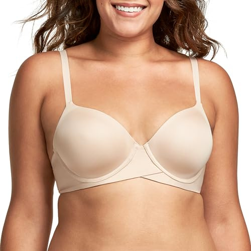 Maidenform One Fab Fit Underwire, Push-Up T-Shirt, Modern Demi, Lightly Padded Bra with Convertible Straps