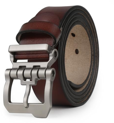 Mens Belts for Jeans Genuine Leather Belt for Men Plus Size 105cm-165cm