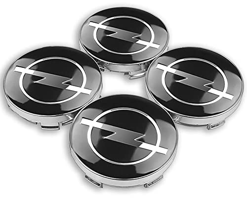 XGAGCF Coche Rueda Centrales Tapas Tapacubos Aluminio Buje Badge Emblema, para Opel OPC Astra J H G K Insignia Corsa D B E Mokka Vectra 60MM Auto Llantas Centro Decorativa Cubierta Accesorios