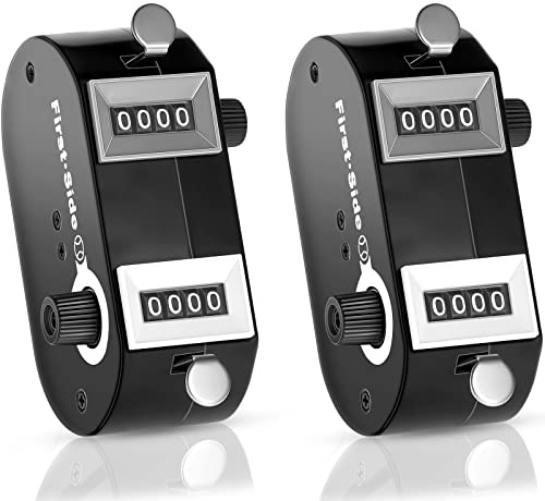 Flutesan 2 Pieces Black Dual Pitch Counter Tally Click Counter Score Tracker Digital Counter Umpire Baseball Pitch Counter Clicker Handheld Pocket Score Keeper to Avoid Violating League Rules