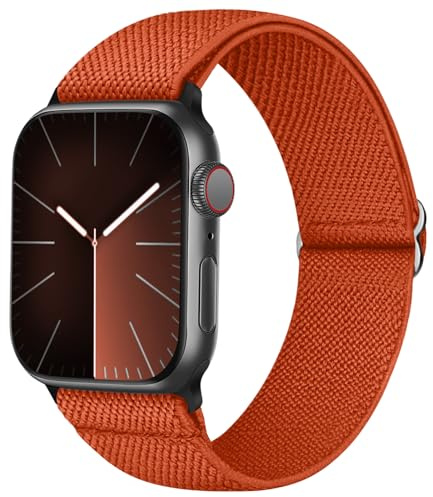 Recoppa Nylonarmband kompatibelt med Apple Watch 42 mm, 44 mm, 45 mm, 46 mm, för kvinnor och män, Solo Loop-tyg, elastiskt band för iWatch 10 9 SE 8 7 6 5 4 3 2 1