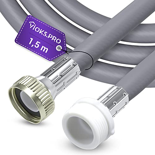 Vioks.pro Waschmaschine Zulaufschlauch Verlängerung 1,5 m 3/4 Wasseranschluss Verlängerung für Waschmaschine & Zulaufschlauch Geschirrspüler