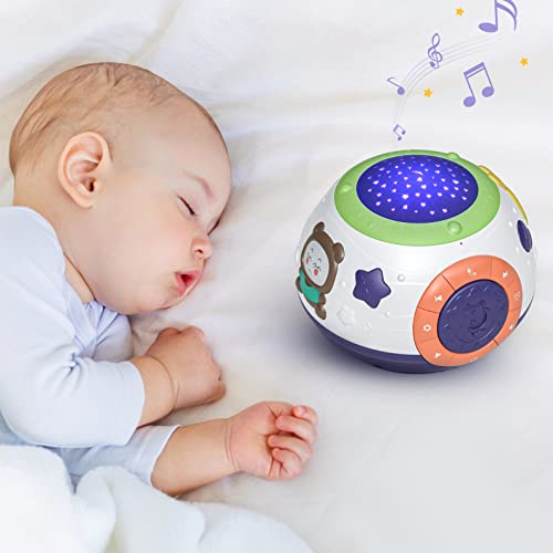 TUMAMA Sternenhimmel Projektor Kinder, Kleinkinder Nachtlicht Sternenprojektor, Baby Schlaf Schnuller Sound Maschine, sprechendes Babyspielzeug Geschenke für Neugeborene