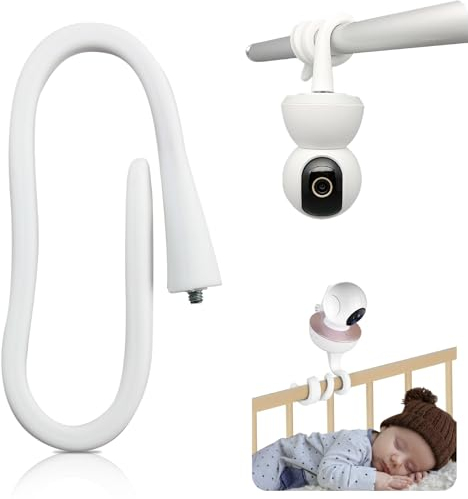 LOTBUN Soporte Cámara de Vigilancia Bebé Adaptado a interfaz de 1/4 tuerca,Soporte Vigilabebés, Soporte para Monitor de Bebé Ajustable sin Perforación
