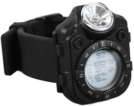 Klocka för Män med LED-ficklampa, Smart Watch-klocka för Män med LED-ficklampa 30M Vattentät Bakgrundsbelysning EL Luminous Dual Time Display för Utomhuscampingvandring
