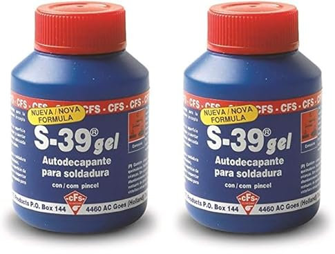 Anzapack 854024M - Decapante Gel S-39 De 80 Ml. para soldadura de cobre (Paquete de 2)