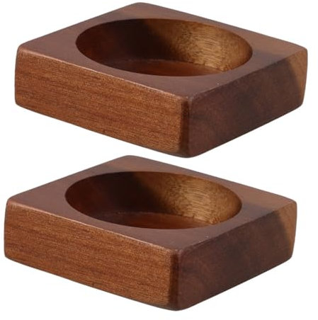 Alipis 2stücke Holzsockel Für Salz Und Pfeffermühlen Küchenzubehör Für Arbeitsplatte Ablage Für Gewürzmühlen Holzschale Für Salz Und Pfeffermühlen Halter Für