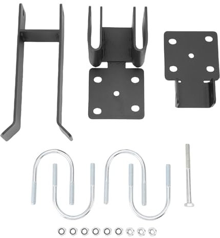 Zerodis Ligne de Chaîne DOUBLE Vertre de Porte, Carbone en Acier en Acier Liaison Commerciale Strong ARM DOUBLE GORTE LATCH pour 1,375 Pouce de Pipe Ronde Gates Frames Black