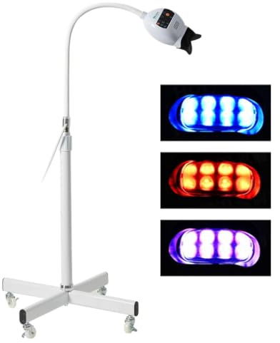 Dental Whitening Lamp, 3 Färger LED Whitening Lamp | Mobil Professionell Tandblekningsenhet, Blårött Lila Ljus