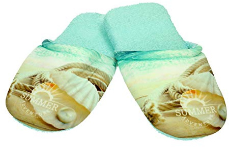 Betz dam frotté tofflor tofflor tofflor tofflor tofflor mussla turkos, storlek M (36/40), - Turkos dessin mussla - 36/40 EU