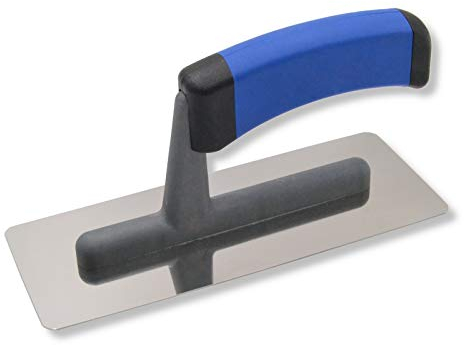 DEWEPRO® Venezianische Glanzputz Glättekelle - Venezianer Stucco Kelle 200x80mm - Edelstahlblatt mit abgerundten, geschliffenen und polierten Kanten - Glättkelle