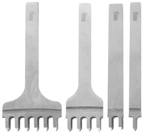 Juego de 4 herramientas de piel para manualidades de 1/2/4/6 puntas, perforadoras de cuero, herramientas de costura de cuero para manualidades