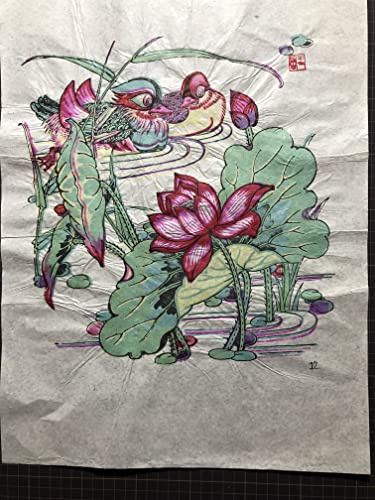 Folk xilografia Capodanno immagini (12 fiori di finestra (taglio di carta)