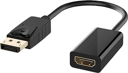 im77r 4K, 2K HDMI DISPLAYPORT TILL DISPLAYPORT ADAPTER FÖR DATOR, TV,VIDEOSPEL, PROJEKTOR OCH MER LONGITUD-ENHETER 20 CENTIMETER, 2160P, 1080P. (1)