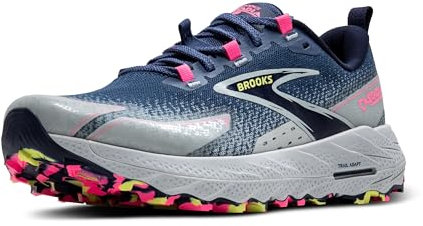 BROOKS Damen Cascadia 18 Sneaker, Oceana/Perlblau/Pink, 38.5 EU