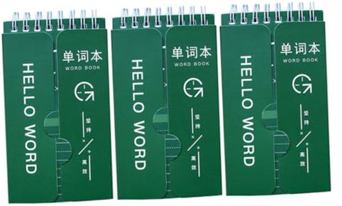 DIKACA 3St Wortbuch Vokabelheft kreativer notizblock Schülerbedarf Schreibblöcke Spirale Notizblöcke Notizbücher Wortschatz Notizblock Studenten Notizblock Tasche Notizbuch Papier