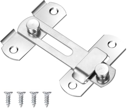 Aruicheng Türriegel Edelstahl Schiebetür Schloss 180°Riegelschloss Mit Schrauben Schieberiegel 4 Inch Schloss Flip Slide Latch Für Schlafzimmer Gärten Badezimmer Garage