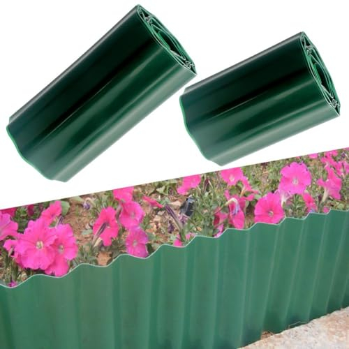 Bordure de jardin 30/40 cm, en plastique souple, bordure de pelouse, bordure de pelouse, parterre de fleurs, barrière de racine de palissade 9 m (30 cm)