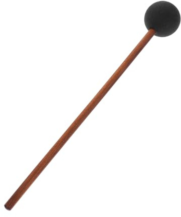 ifundom Reibungsgong Schlägel Walgesang Schlägel Holzgriff Klein Schwarz Silikonball Zubehör Für Gongs Größen