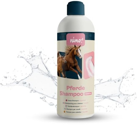 nimo® Pferde Shampoo sensitiv | ohne Duftstoffe & pH-Neutral mit Kollagen | für alle Pferderassen und Sensible, allergische Pferde | für bessere Kämmbarkeit & glänzendes Fell, 100% tierleidfrei