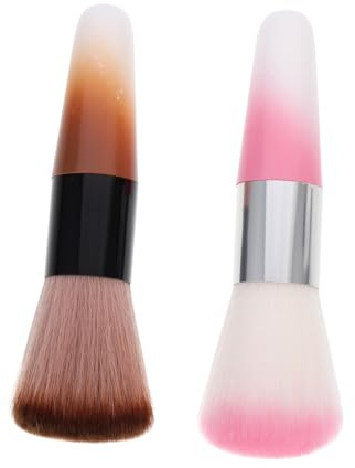 Didiseaon 2 Piezas Brocha Para Polvos Sueltos Cepillo Para Uñas Polvo Para Uñas Para Aplicar Rubor En El Rostro Brocha Para Maquillaje