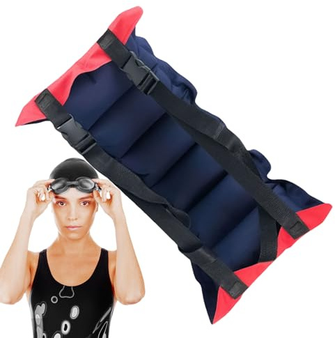 Cintura da nuoto per adulti - Galleggiante ergonomico anti-annegamento, attrezzatura da allenamento pieghevole per piscina e acque aperte, attrezzatura per insegnamento e pratica delle abilità