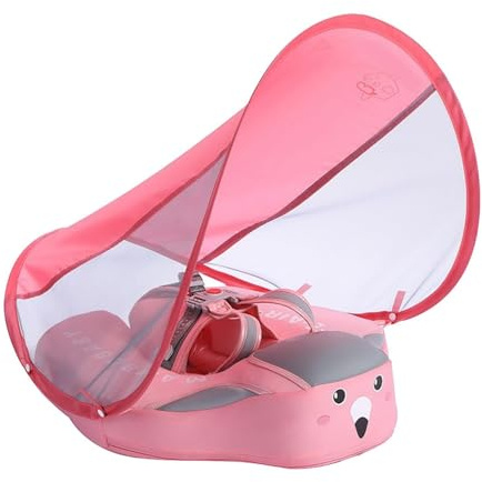 Bouée Bébé avec Pare UPF 50+, Bouee Bebe Piscine, Piscine Empêcher Le Retournement, Non Gonflable, Entraîneur De Natation Sûr pour Les À Partir De 3 À 36 Mois